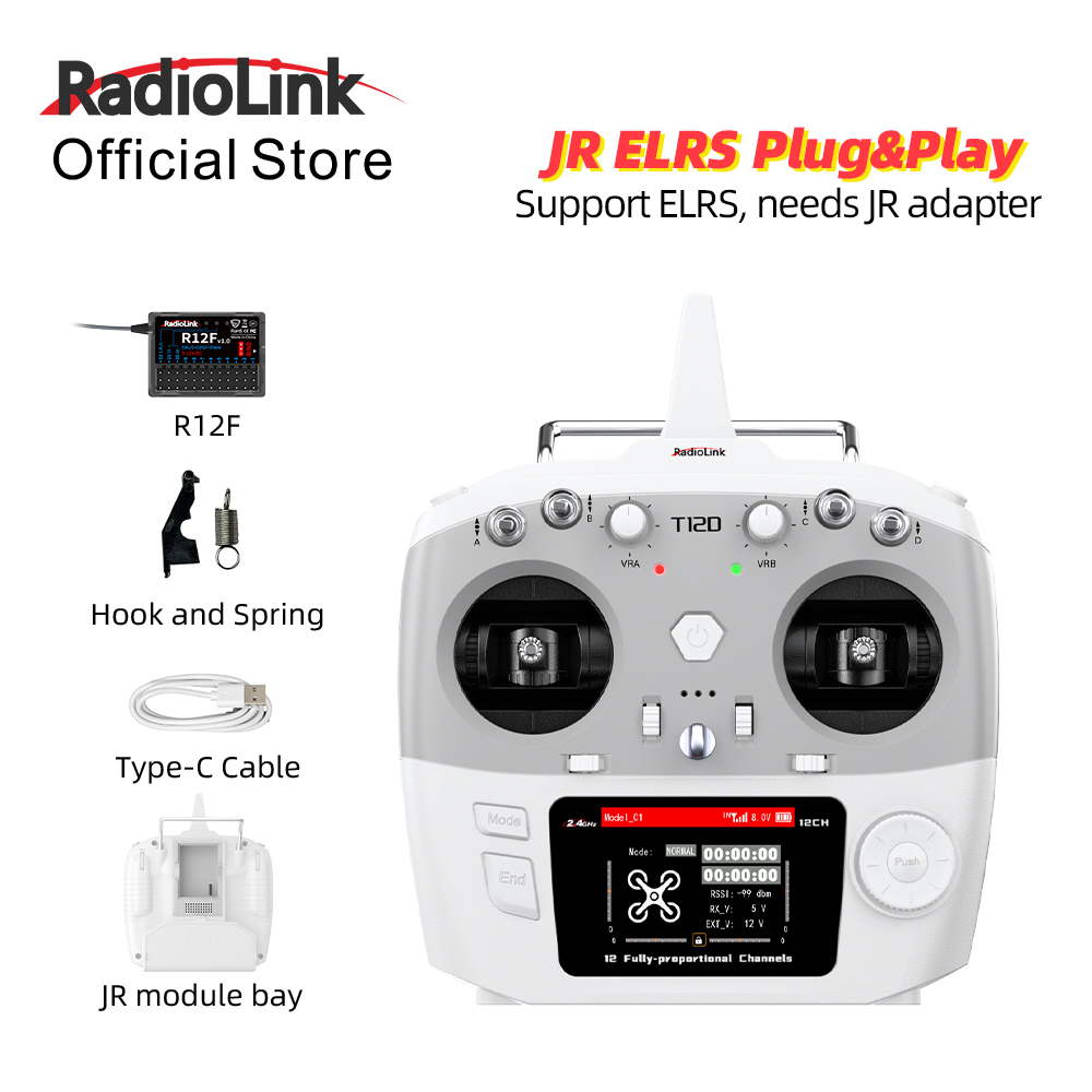 Drone Gimbal Controller - RadioLink T12D JR Module 12CH 2.4GHz