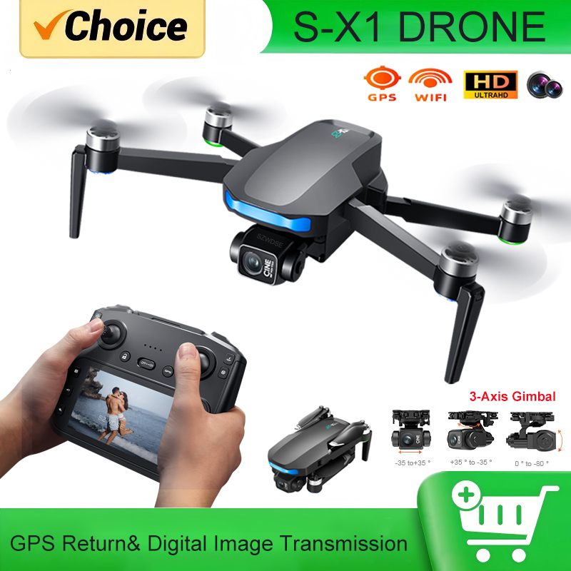 S-X1 MAX GPS Drone with 3-Axis - огляд і ціна Drone Gimbal 3 Axis